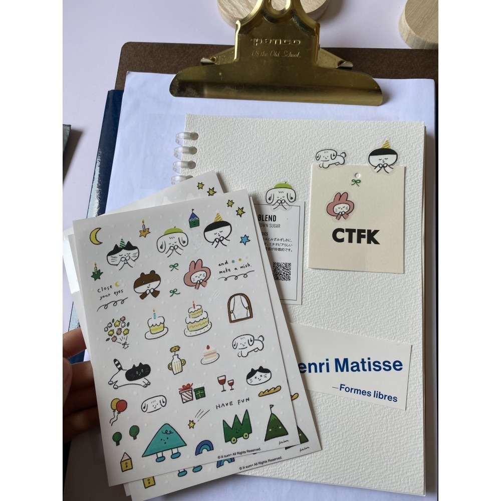 Make a Wish 透明 圖鑑貼紙 附明信片一張 樣式隨機-細節圖4