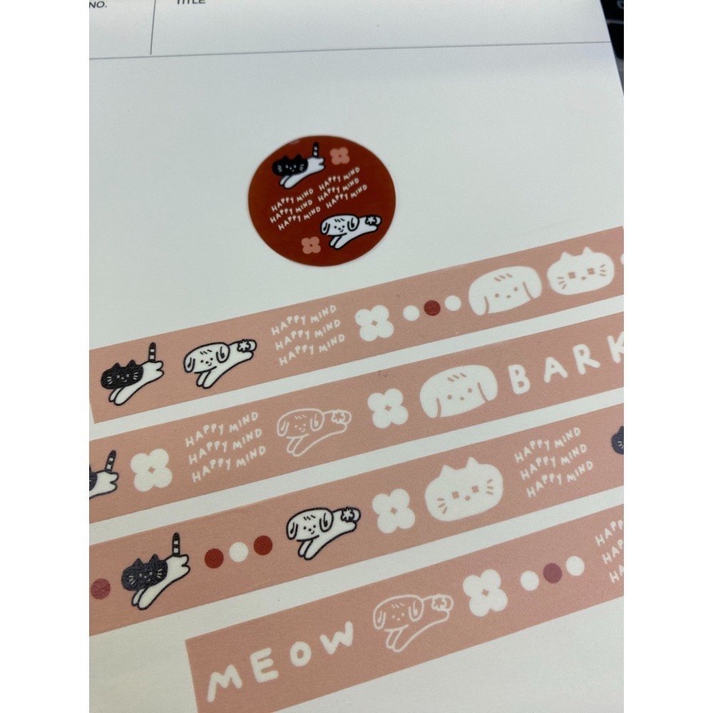 KOKO黑貓 HAPPYMIND 紙膠帶 寬1.5cm x 長5m-細節圖3