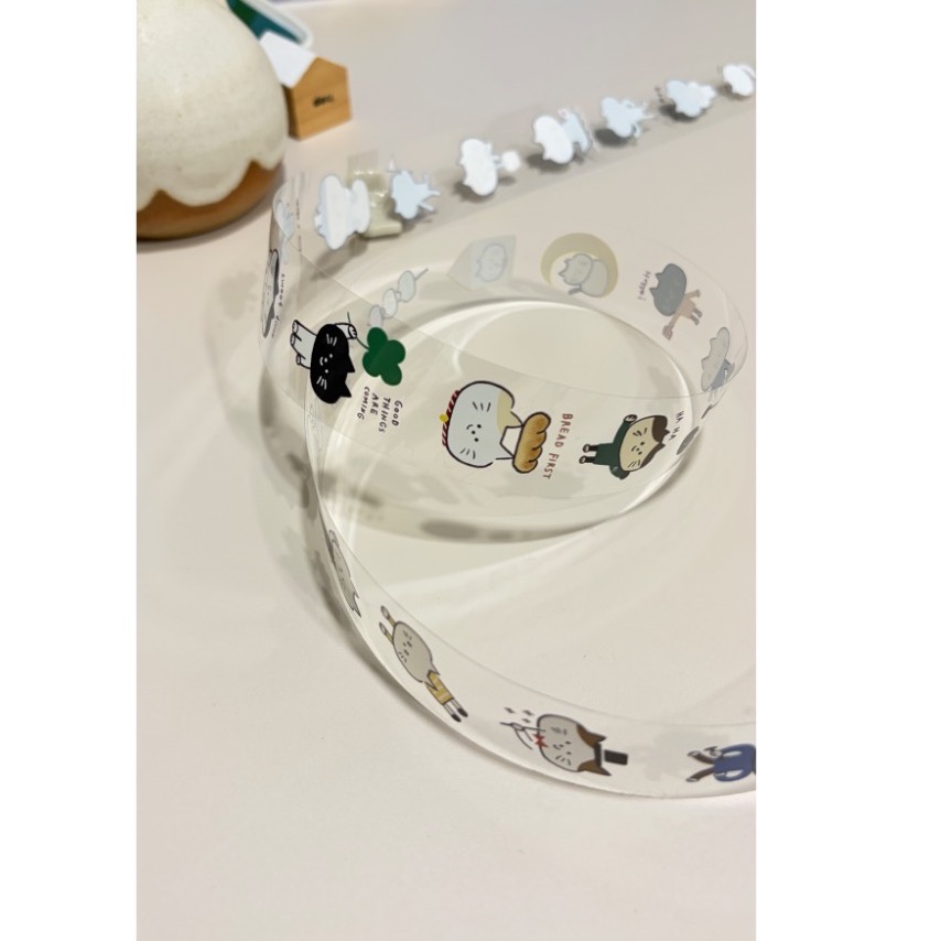 新版 貓咪鄰居 PET膠帶 透明亮面 循環100cm共5m 自由剪貼-細節圖3