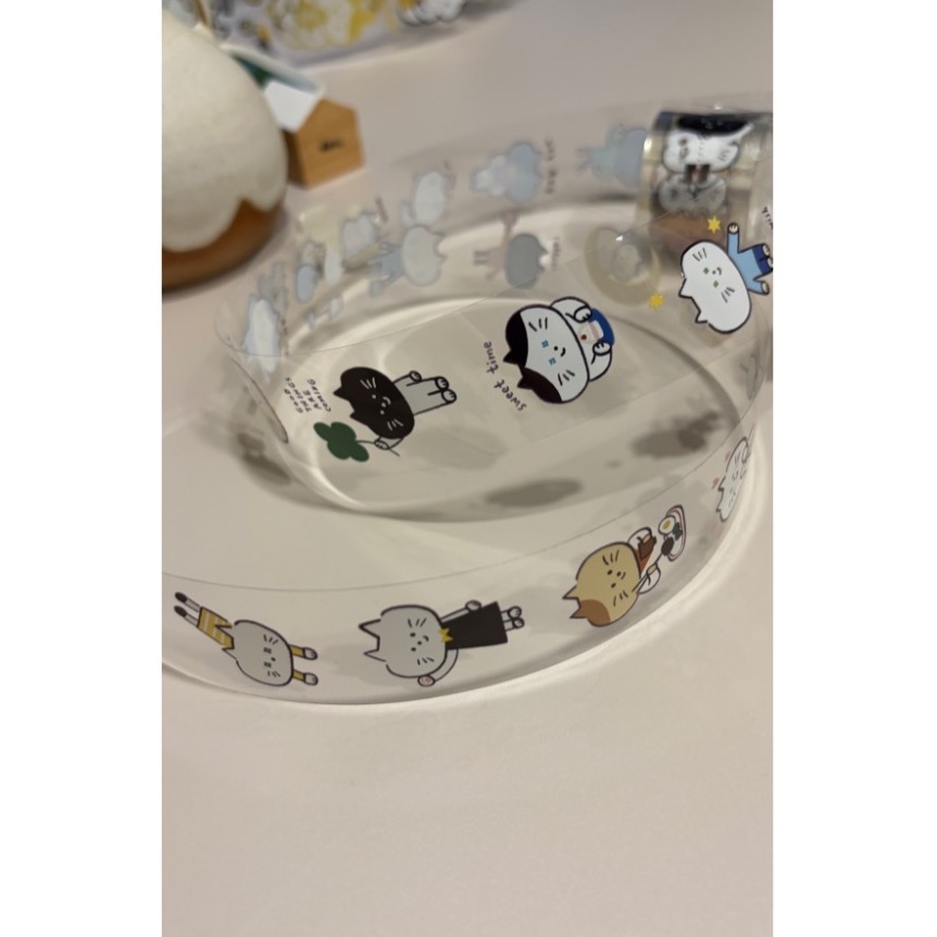 新版 貓咪鄰居 PET膠帶 透明亮面 循環100cm共5m 自由剪貼-細節圖5