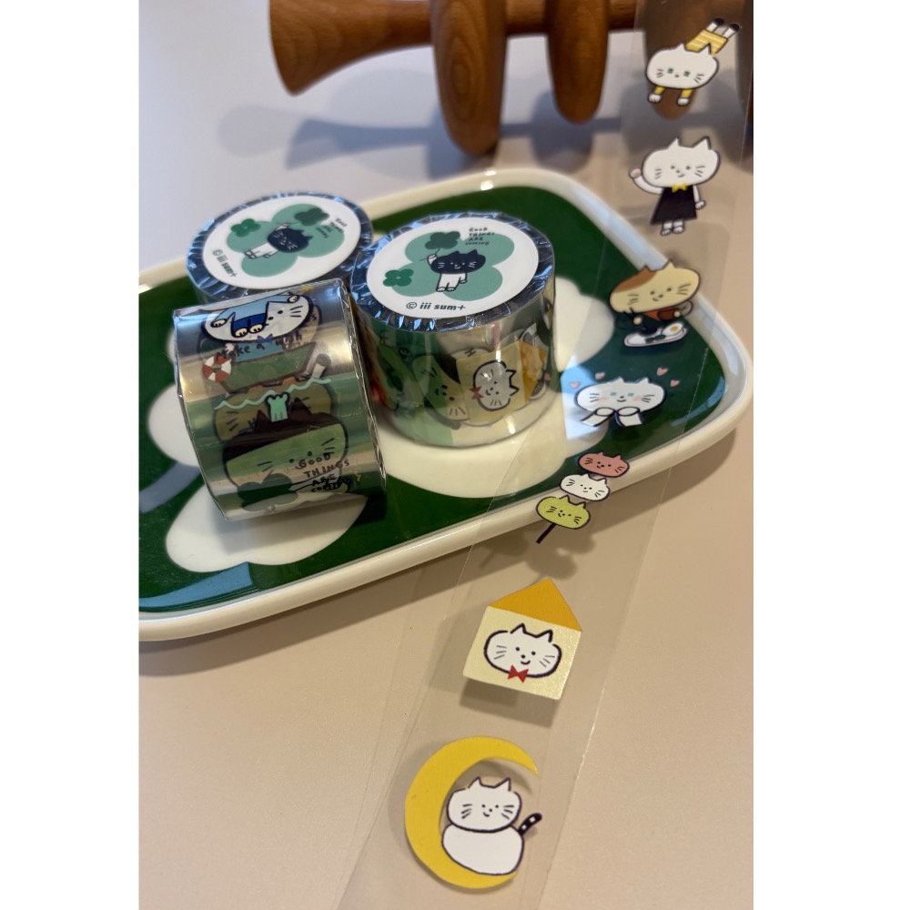 新版 貓咪鄰居 PET膠帶 透明亮面 循環100cm共5m 自由剪貼-細節圖6