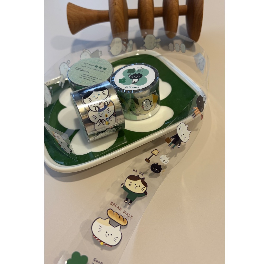 新版 貓咪鄰居 PET膠帶 透明亮面 循環100cm共5m 自由剪貼-細節圖7