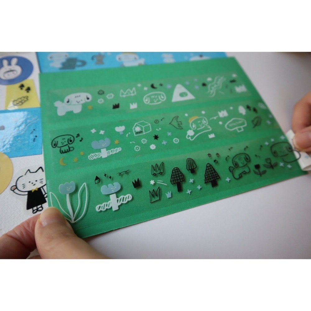 小狗森林 PET膠帶 透明亮面 循環96cm 共5m 自由剪貼-細節圖4