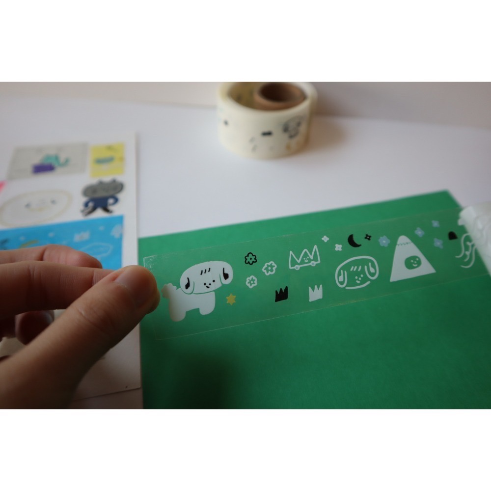 小狗森林 PET膠帶 透明亮面 循環96cm 共5m 自由剪貼-細節圖8