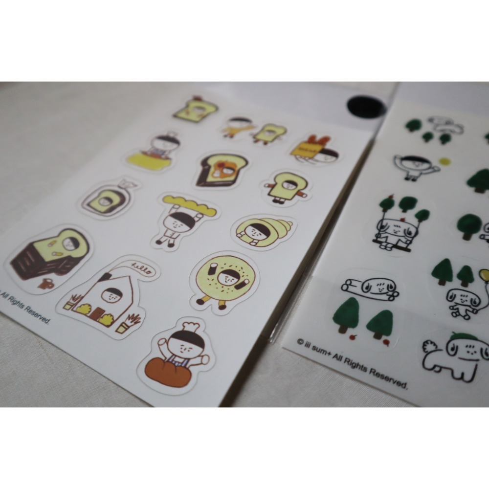 kenji麵包店/小狗公園 圖鑑貼紙 附明信片一張-規格圖8