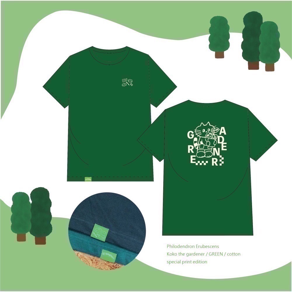 補貨到＊ Koko貓咪園藝師 檸檬鈕扣蕨 UA T中性版 男女可穿 現貨 雙面圖案-細節圖8