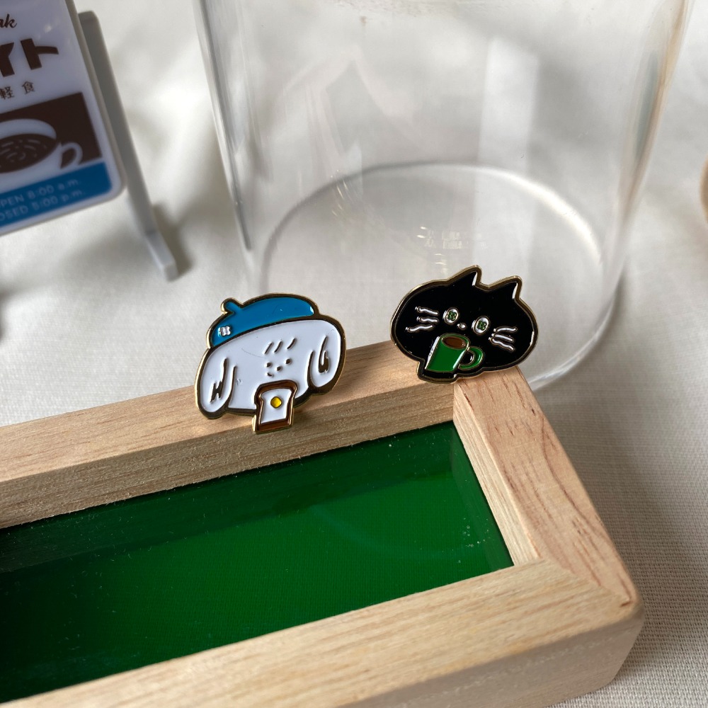 kobe貓 koko狗 角色金屬徽章 PIN 立體手感 共兩款-規格圖8
