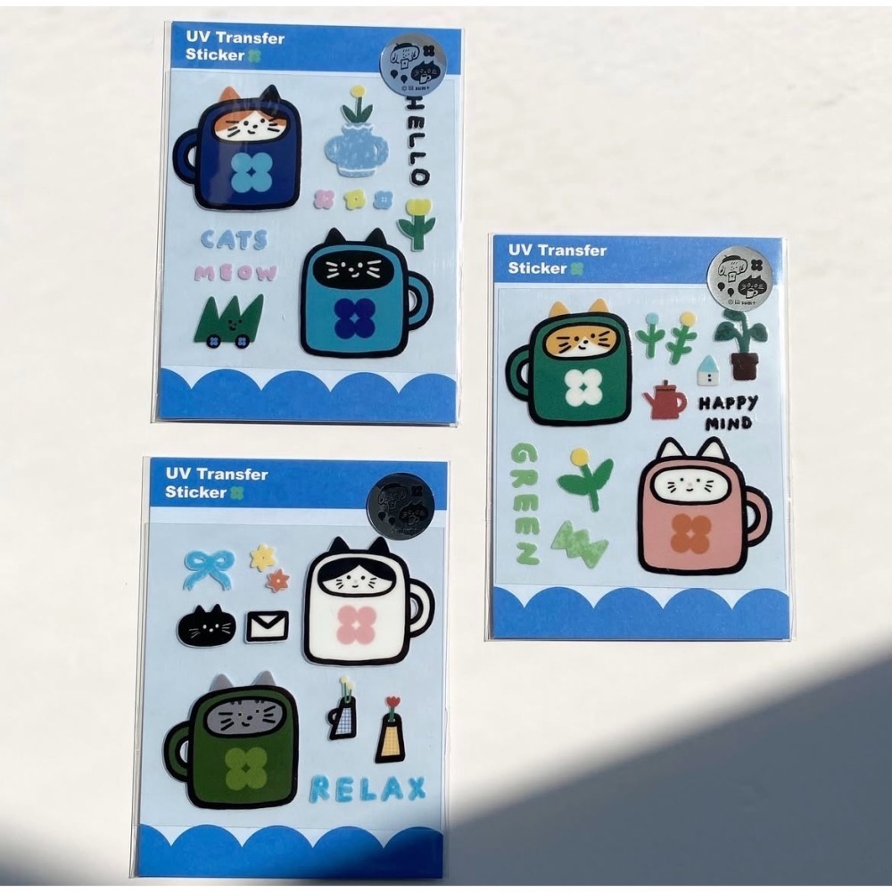 UV transfer stickers 杯子貓 立體轉印貼-細節圖2