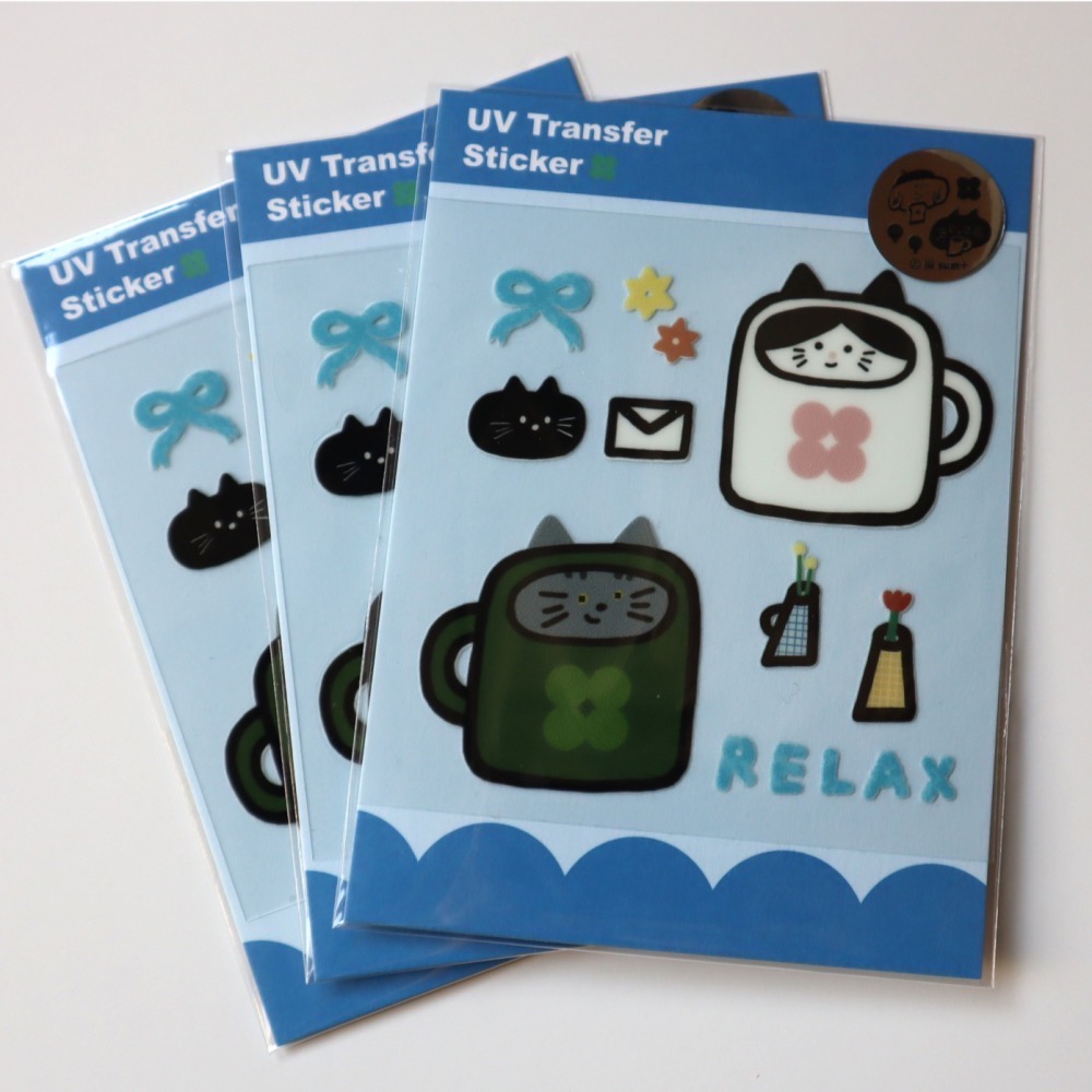 UV transfer stickers 杯子貓 立體轉印貼-細節圖4