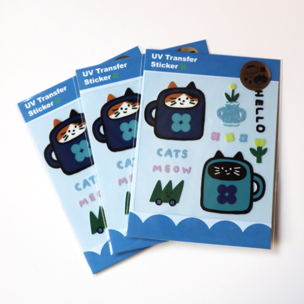 UV transfer stickers 杯子貓 立體轉印貼-細節圖5