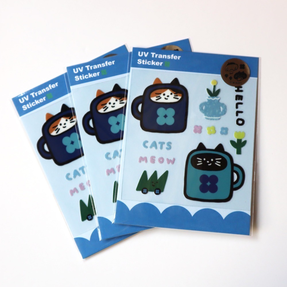 UV transfer stickers 杯子貓 立體轉印貼-規格圖7