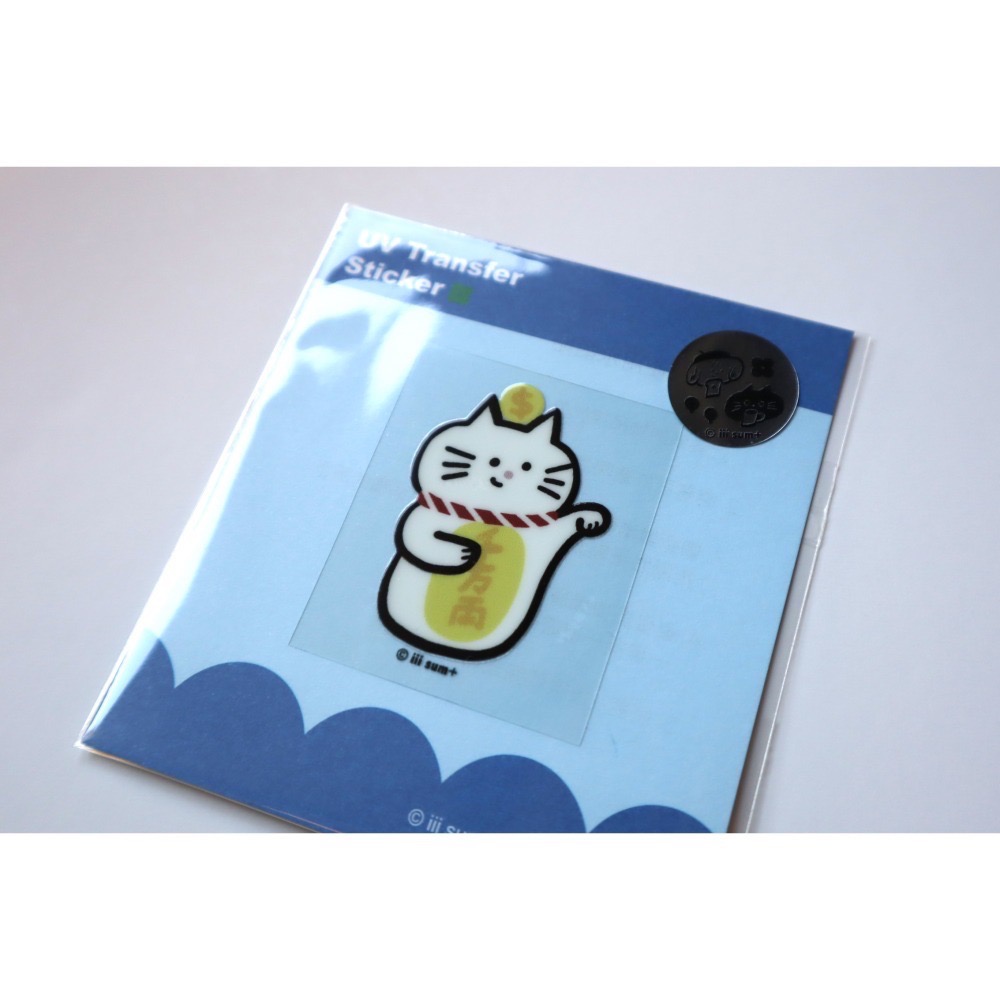 單張 UV transfer stickers 招財貓  許願罐  雙花 立體轉印貼-細節圖3