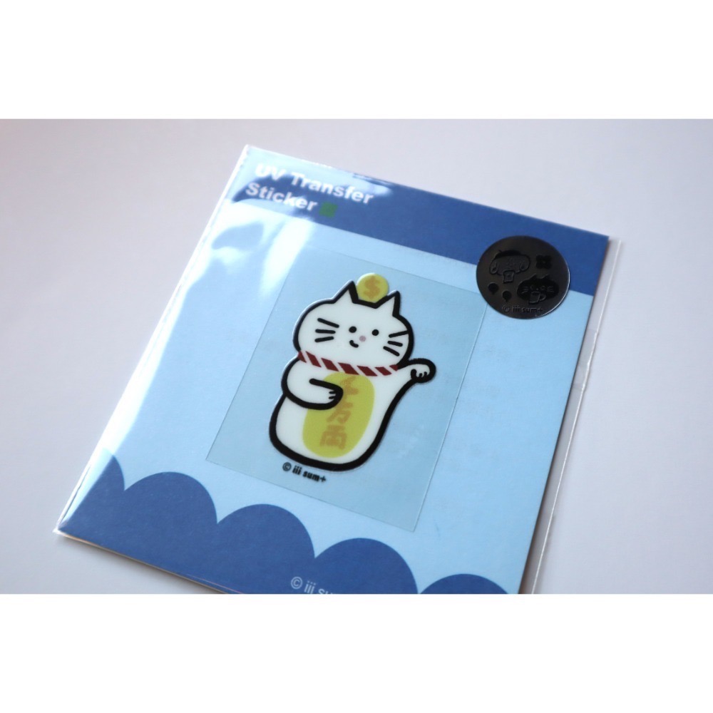 單張 UV transfer stickers 招財貓  許願罐  雙花 立體轉印貼-規格圖6