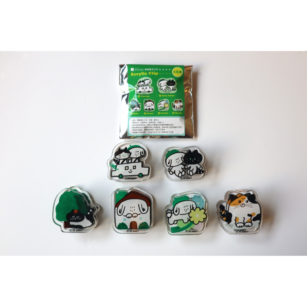 森友雙面壓克力夾子 盲包 另可一組六入購買 double sides acrylic clip bag-細節圖2