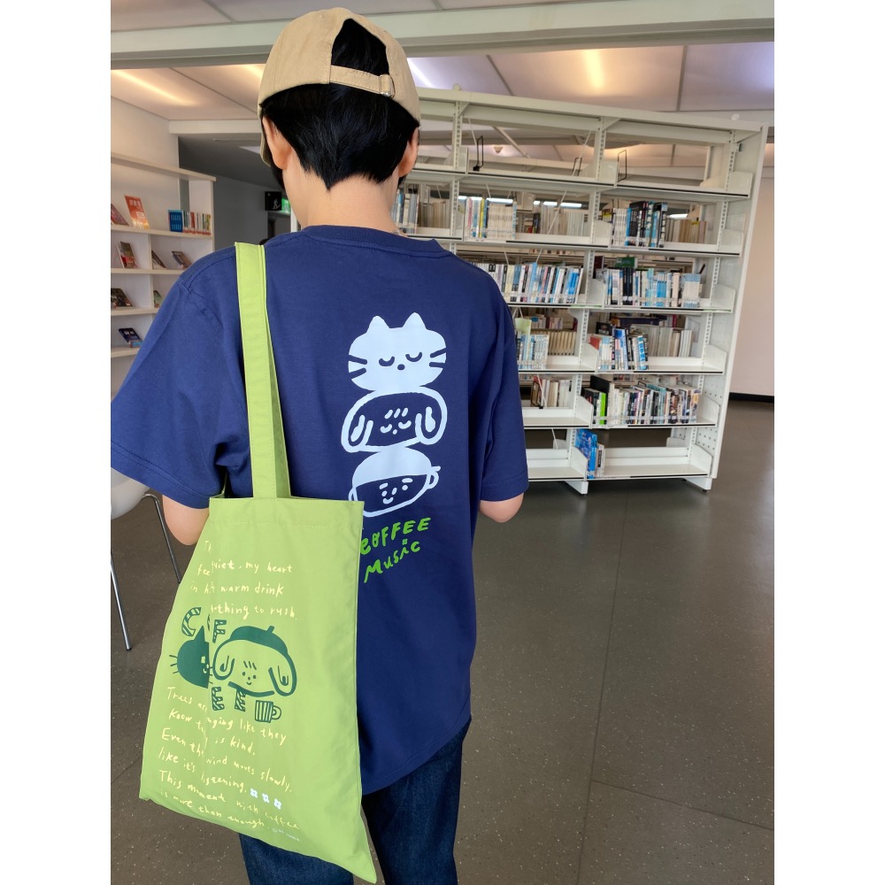 Coffee Moment 輕量尼龍防潑水袋 天藍/開心果綠-細節圖3