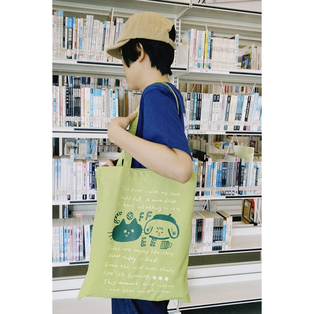 Coffee Moment 輕量尼龍防潑水袋 天藍/開心果綠-細節圖5