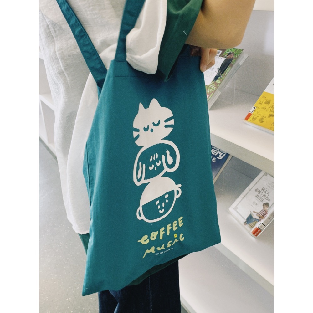 Coffee Music 輕量尼龍防潑水袋 森綠/沉灰/淡粉-細節圖9