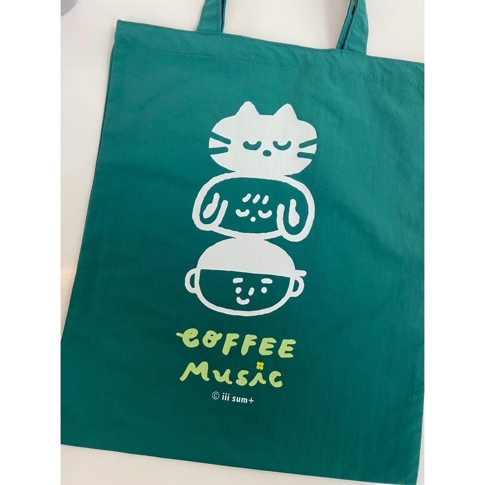 疊疊樂 Coffee Music  輕量尼龍 防潑水袋 森綠/淡粉-細節圖4