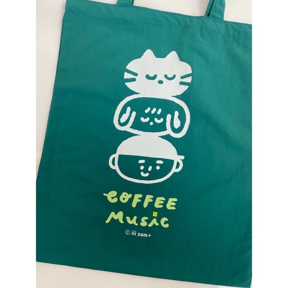 疊疊樂 Coffee Music  輕量尼龍 防潑水袋 森綠/淡粉-規格圖7