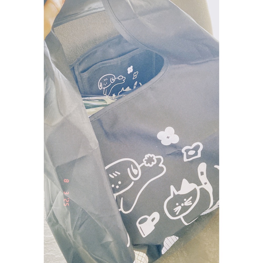 新版＊KK森林 防水大容量購物袋 肩背方便 摺疊收納 環保袋有掛勾-細節圖6