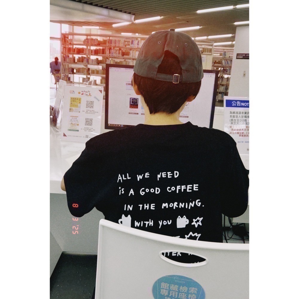 厭世貓咪 (HATE)  MY JOB?  雙面印刷 T-shirt UA純棉中性版-細節圖8