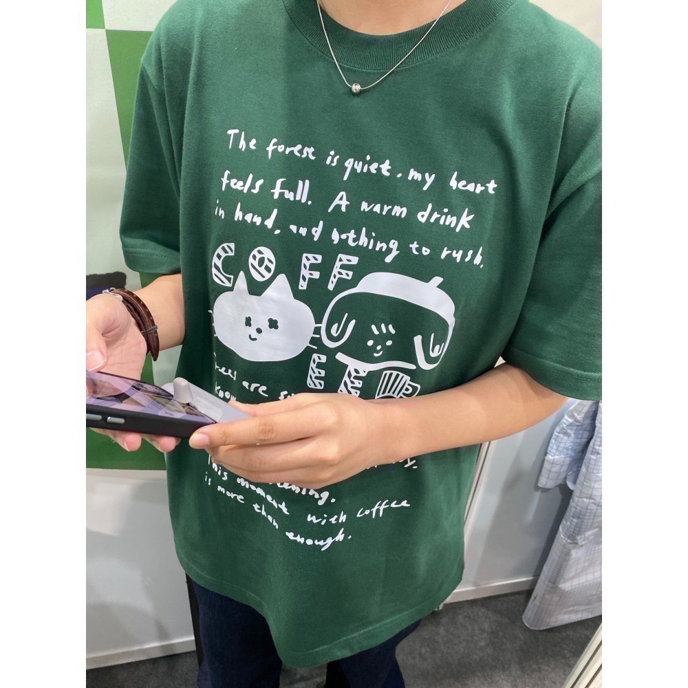 Coffee Moment  UA T 中性版型 男女可穿 正面圖案-細節圖4