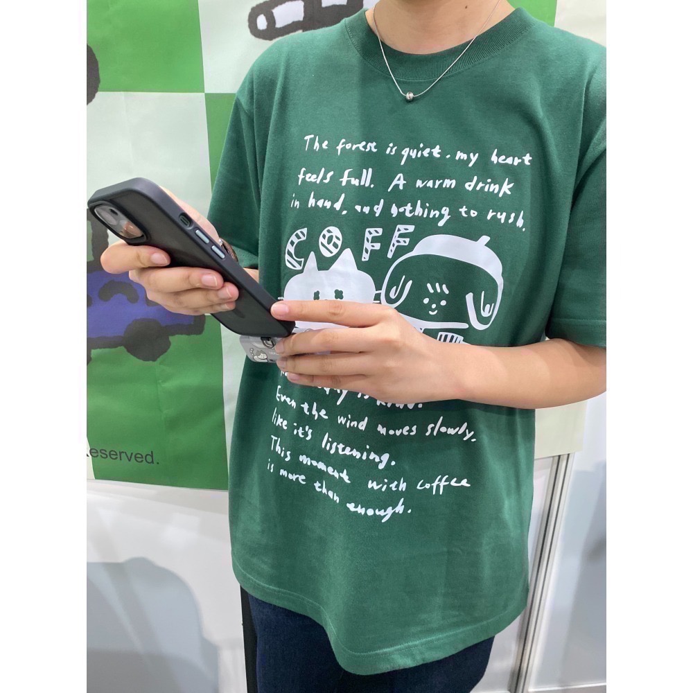 Coffee Moment  UA T 中性版型 男女可穿 正面圖案-細節圖5