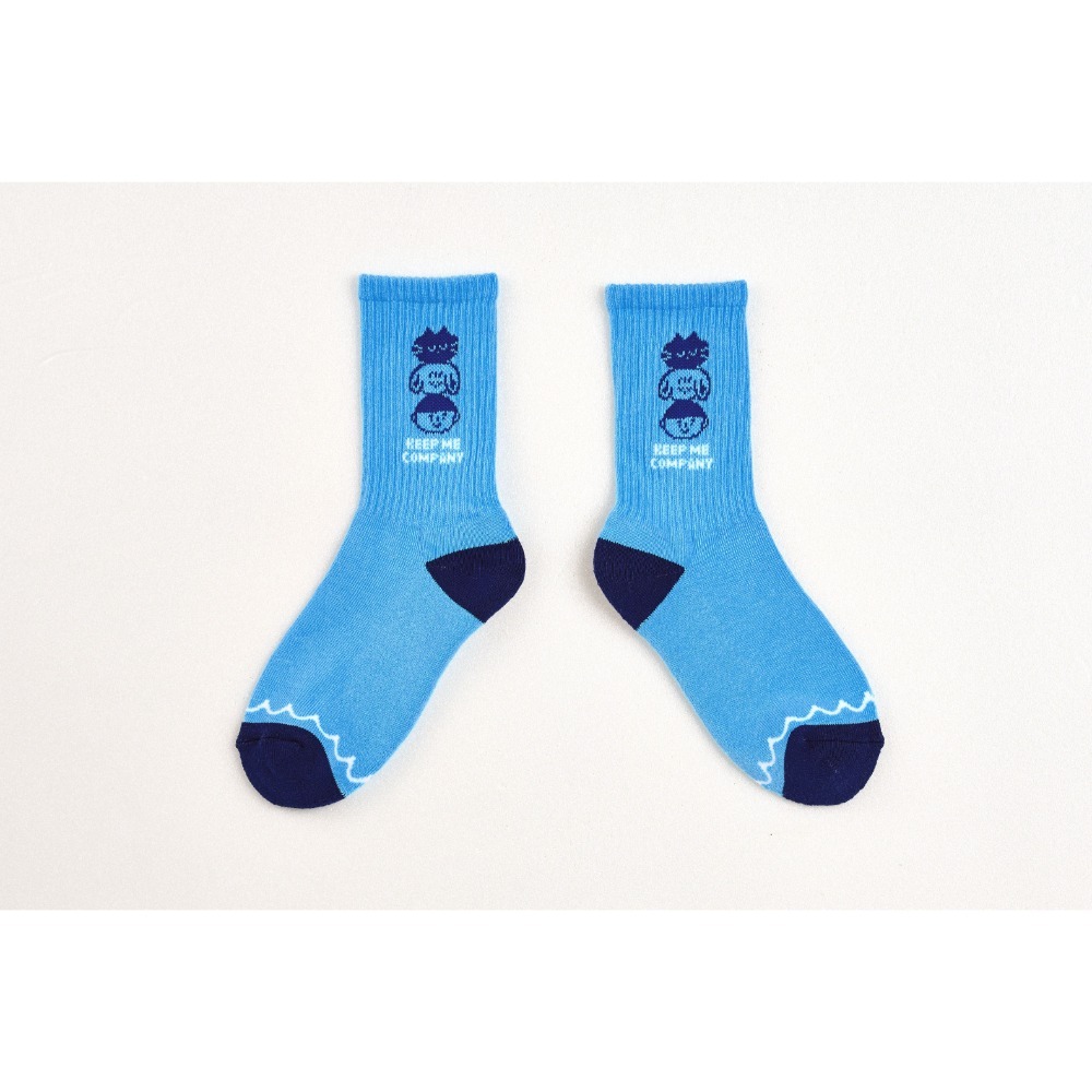 疊疊樂 KEEPMECOMPANY (米/藍)  iii sum+ × ChangeTone 聯名襪款 腳底加厚-規格圖9