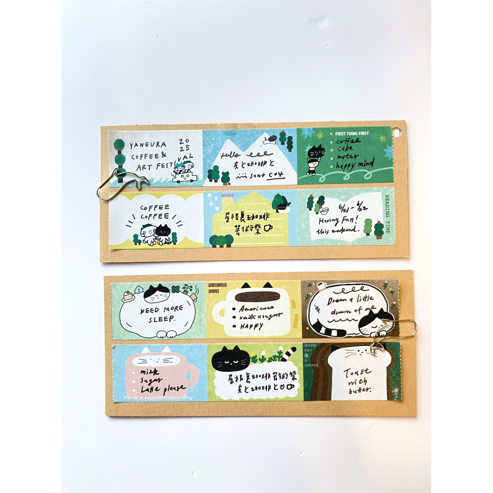 Memo 卷式便利貼 帶撕線 弱黏性性 兩款 貓咪/森林朋友-細節圖2