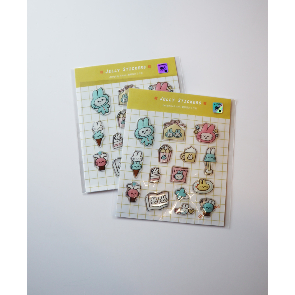 實樂果凍貼紙 三款 咖啡/蠟筆/小兔FUWA-細節圖7
