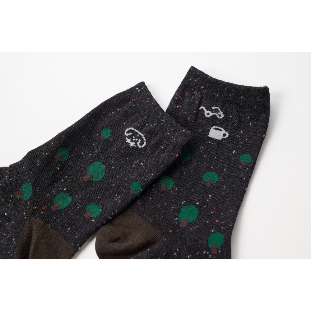 森林星空 (深藍/黑) 彩點 iii sum+ × ChangeTone 聯名襪款-細節圖3