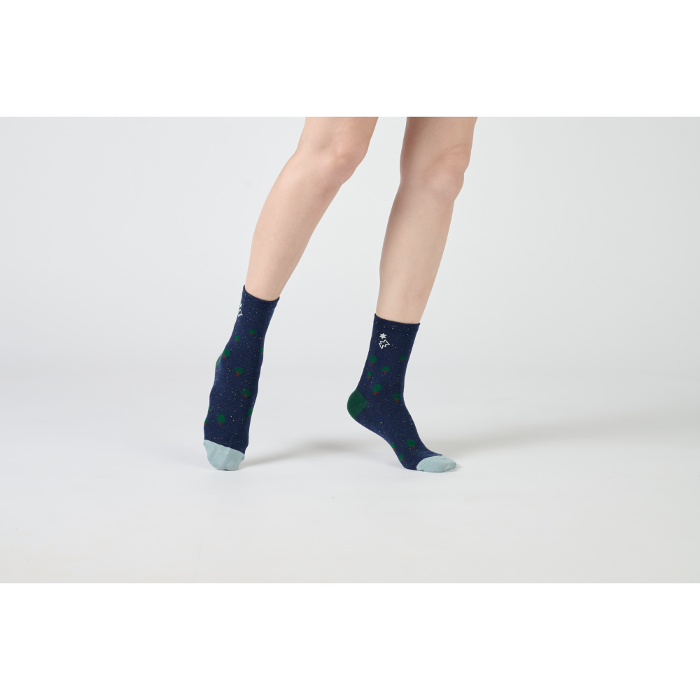 森林星空 (深藍/黑) 彩點 iii sum+ × ChangeTone 聯名襪款-細節圖5