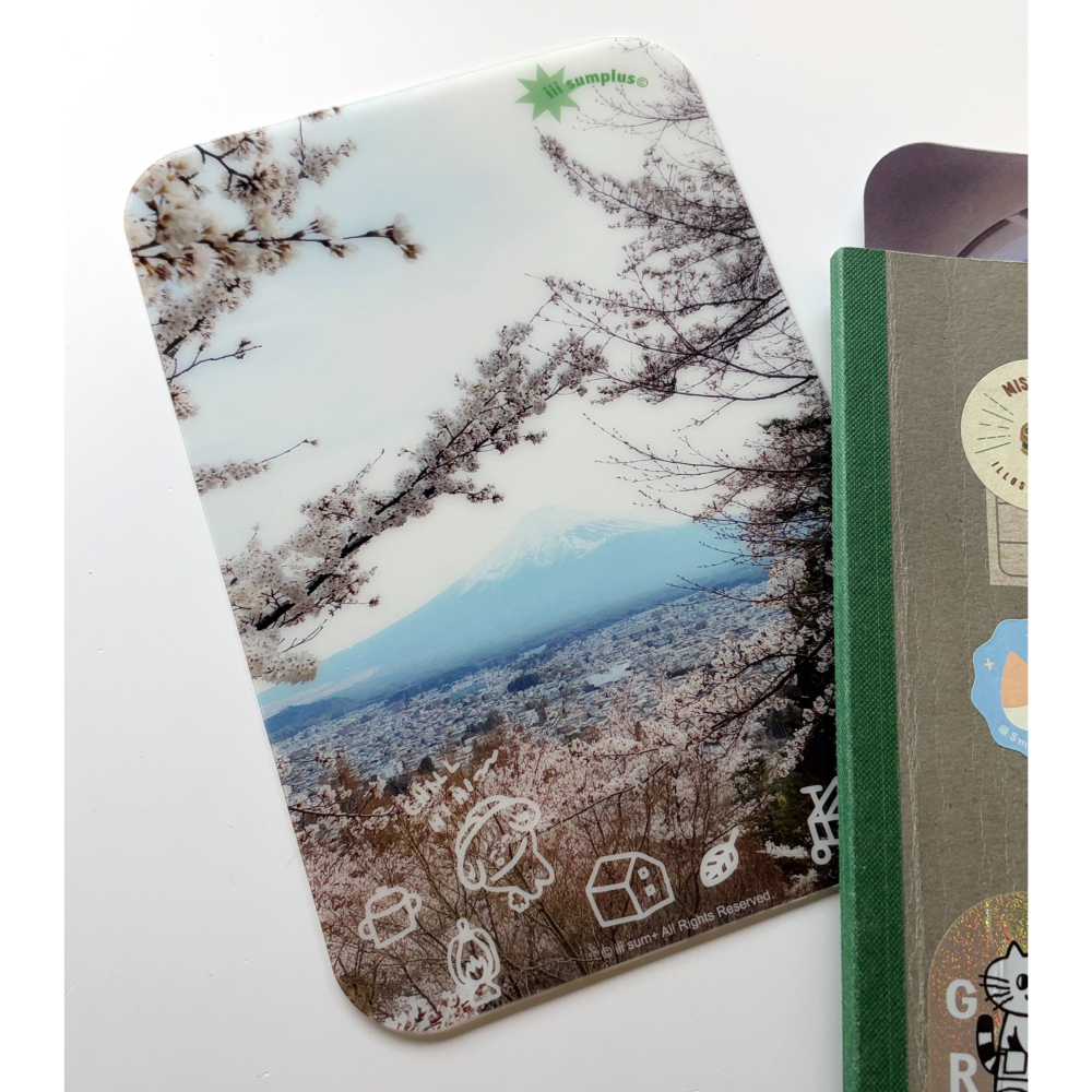 手帳筆記本 墊板 paper pad 富士山櫻花風景-細節圖2