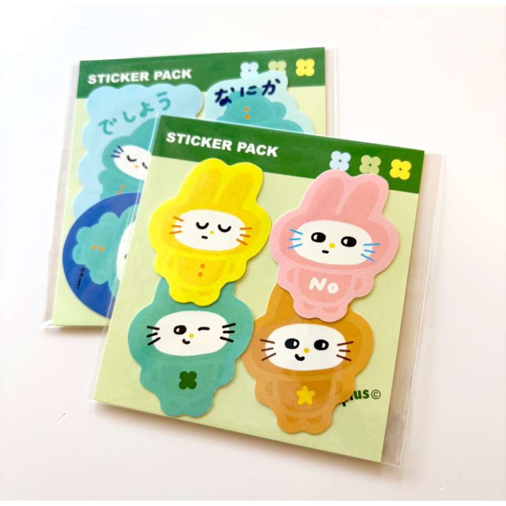 睡衣小兔 fuwa 防水貼紙 四張一組 兩款-規格圖2