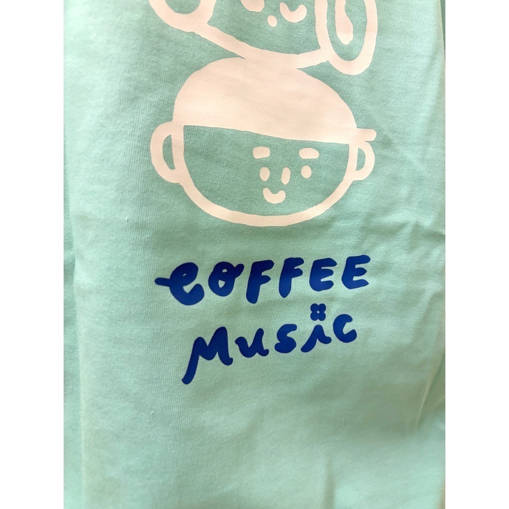 疊疊樂 Coffee Music  薄荷綠 mint 雙面圖案 T-shirt UA純棉中性版-細節圖7