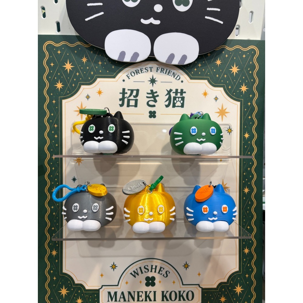 Koko貓 森友原創角色 五色招財貓 金幣不同意義 磁吸 吊飾-細節圖10