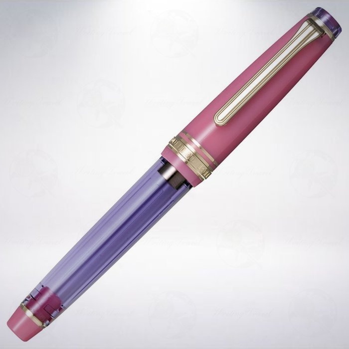 日本 SAILOR PROFESSIONAL GEAR SLIM 14K 萬葉2代 限定版鋼筆墨水組: 杜若花-細節圖3