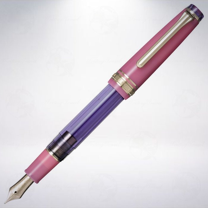 日本 SAILOR PROFESSIONAL GEAR SLIM 14K 萬葉2代 限定版鋼筆墨水組: 杜若花-細節圖2