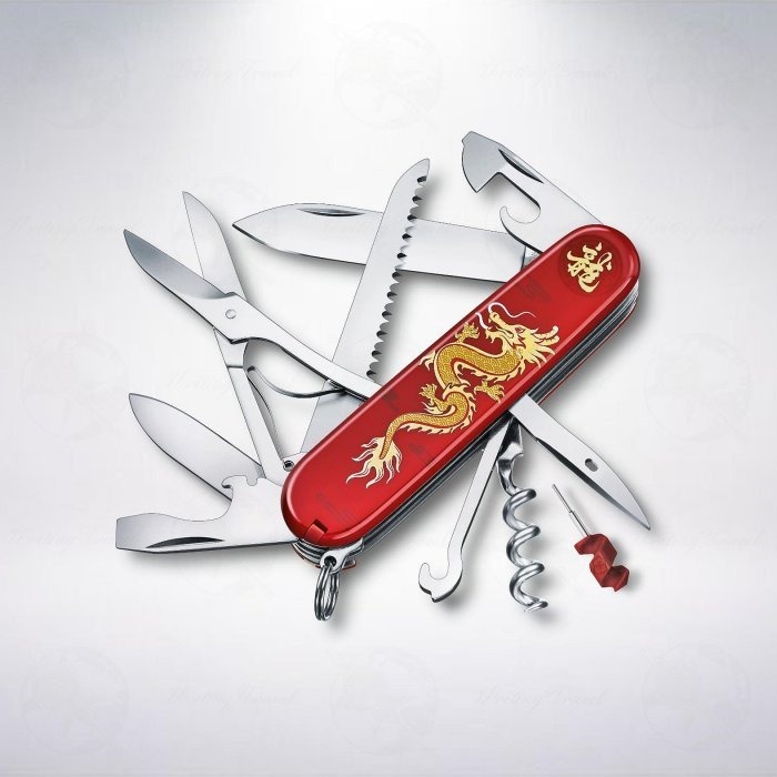 瑞士 VICTORINOX 16功能 HUNTSMAN 12生肖 2024年限量瑞士刀: 生肖龍-細節圖2