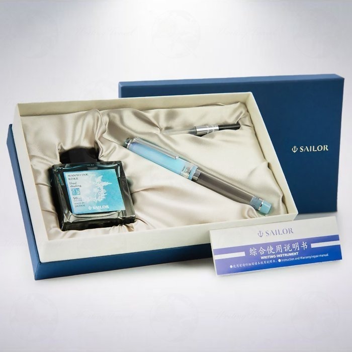 日本 SAILOR PROFESSIONAL GEAR SLIM 14K 萬葉2代 限定版鋼筆墨水組: 苔蘚-細節圖3