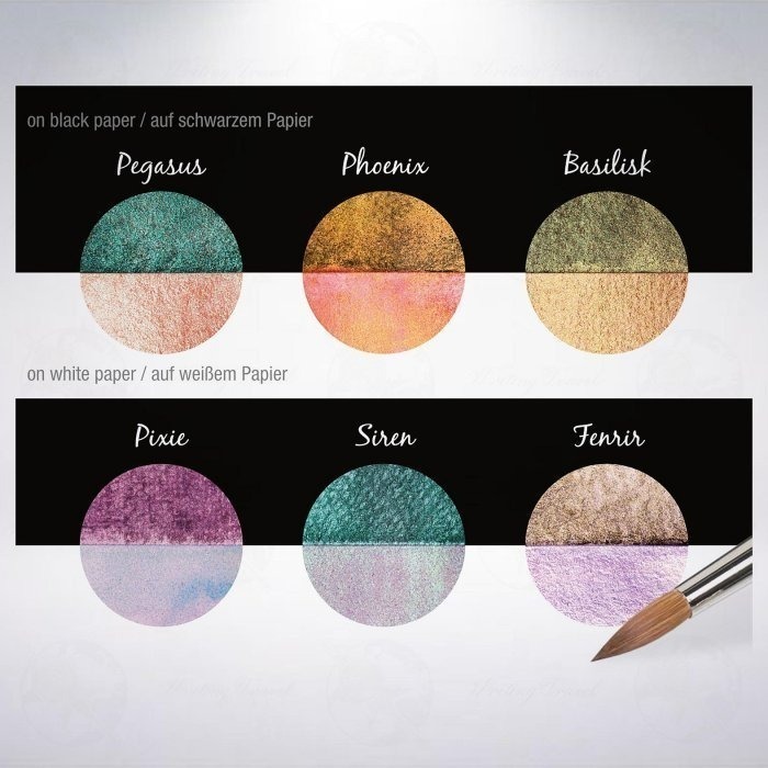 德國 Coliro 馬口鐵盒裝「魔法世界/Magical World」珠光水彩粉餅組-細節圖4