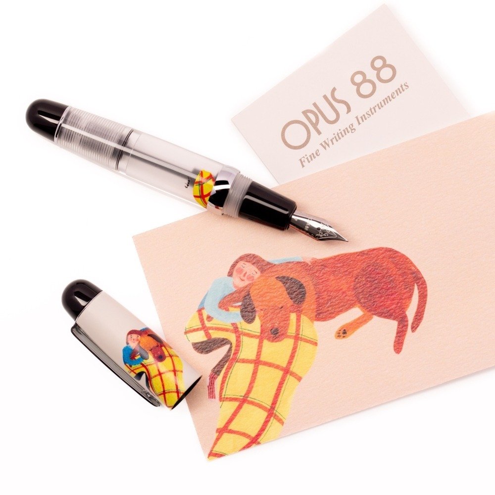 Soupy x OPUS 88 聯名正統滴入式迷你鋼筆- 擁抱/Hugging-細節圖2