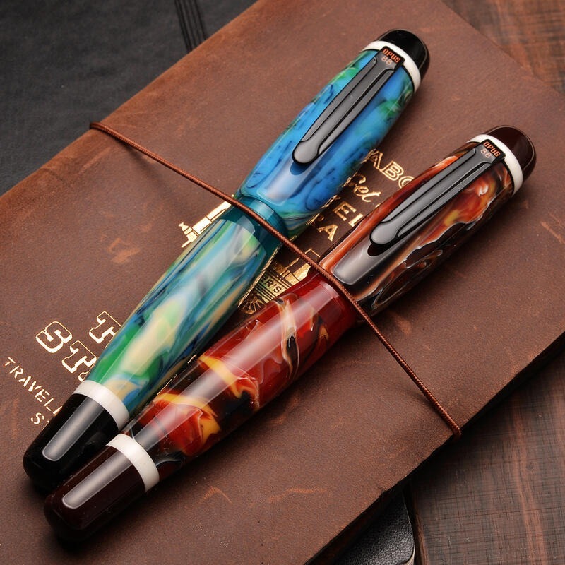 台灣 OPUS 88 BELA 滴入式上墨鋼筆: 藍色/Blue-細節圖2