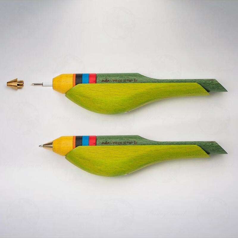 Taiwa 台灣 mufun 木趣 啄墨 2.0 實木版原子筆: 五色鳥-細節圖3