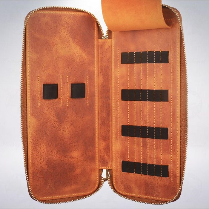 土耳其 Rumi 2支裝沾水筆專用手工真皮收納筆袋-細節圖10