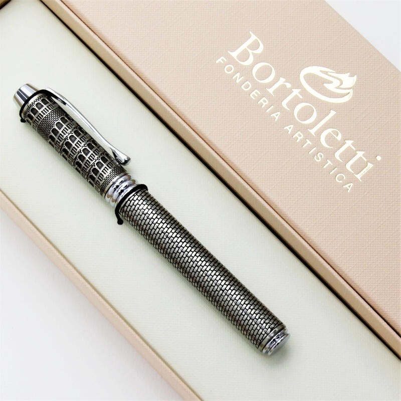 義大利 Bortoletti CONTARINI 白青銅鋼珠筆-細節圖2