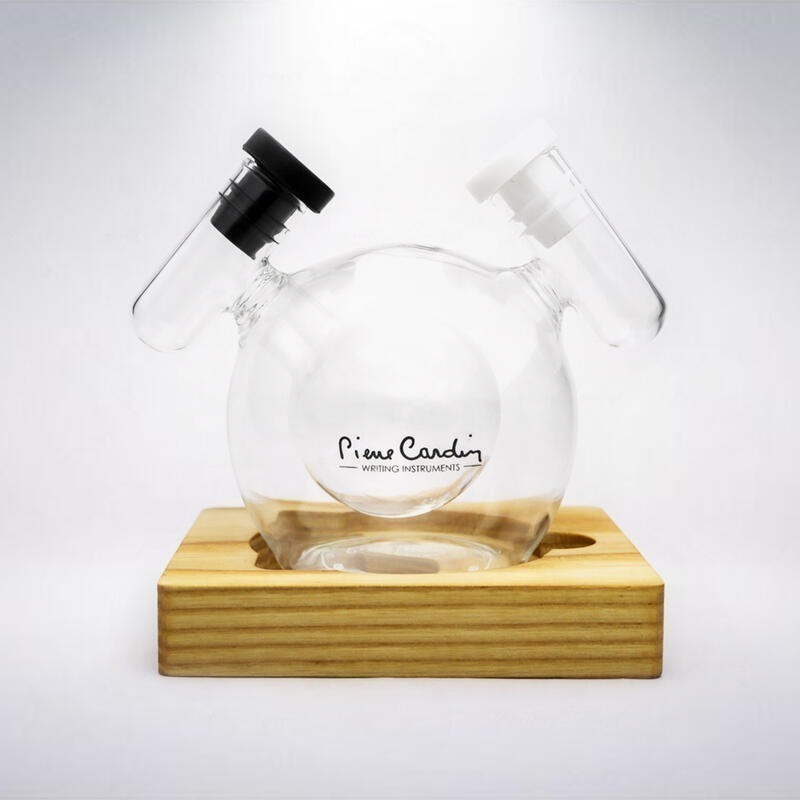 法國 Pierre Cardin IDUO 雙圓玻璃墨水瓶-細節圖5