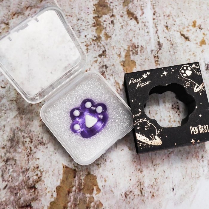 法國 Pierre Cardin  i-Paw＇s 貓掌玻璃筆 & 貓掌筆擱-細節圖2