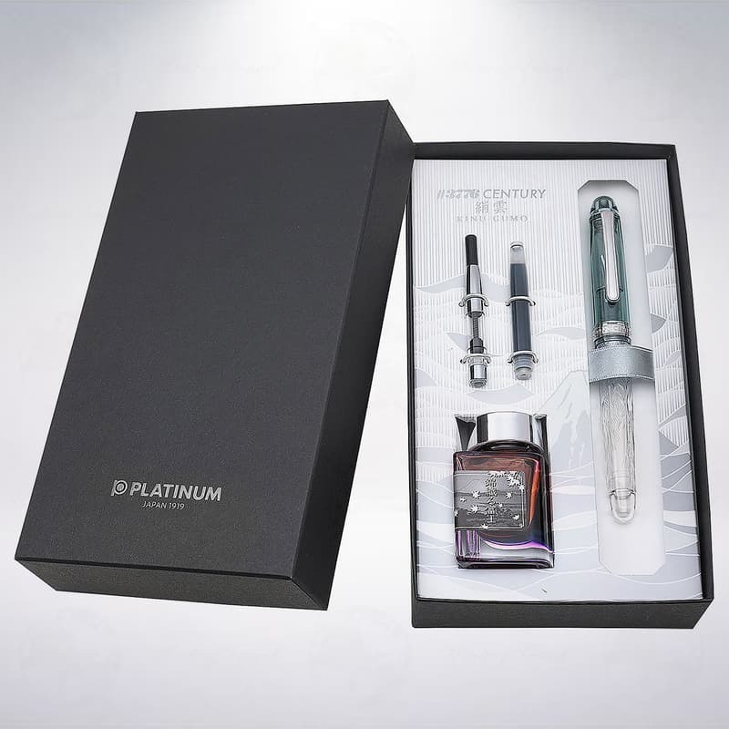 日本白金 #3776 富士雲景 2025限定「絹雲/KINU GUMO」14K金鋼筆-細節圖3