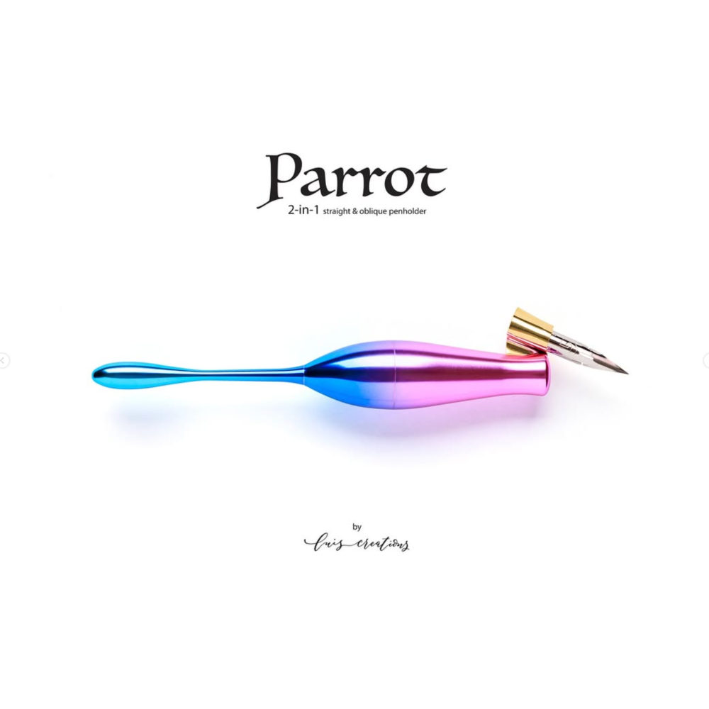 澳洲 Luis Creations Parrot 2合1斜/直筆桿 ＆ Rikka 貓咪可調式裝飾戒指-細節圖2